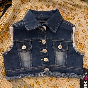 Girls denim vest